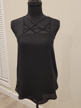Express Black Strappy Halter Tank Top